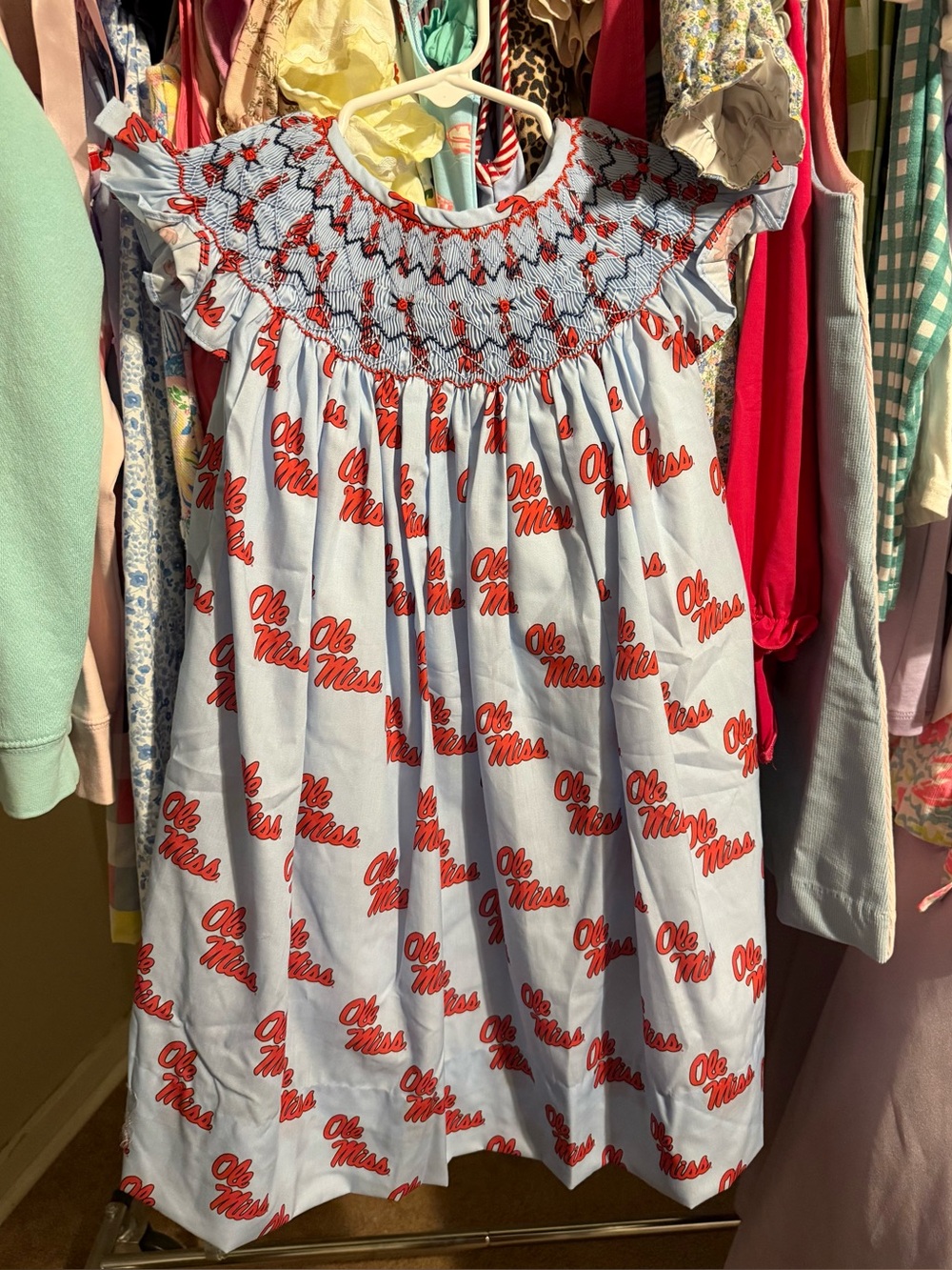 NWT Cecil & Lou Smocked Ole Miss Dress